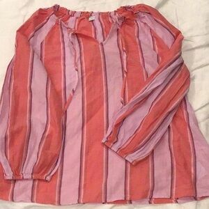 NWT Old Navy Striped Spring Shirt Blouse Size Medium